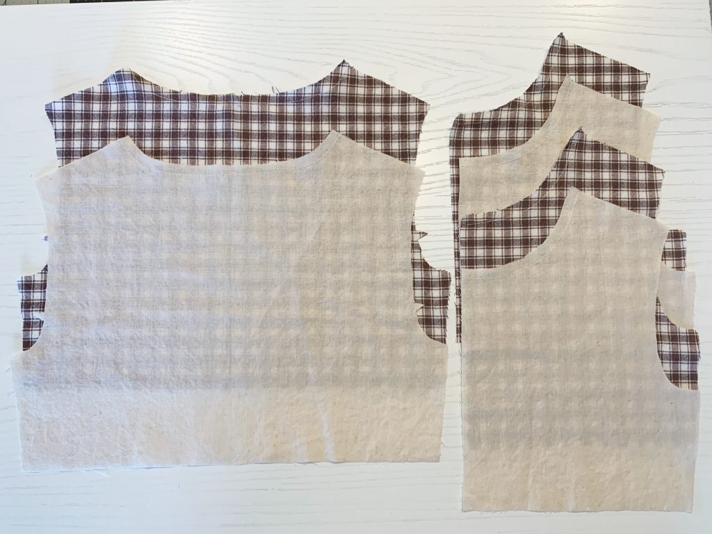Sewing pattern fabric cut