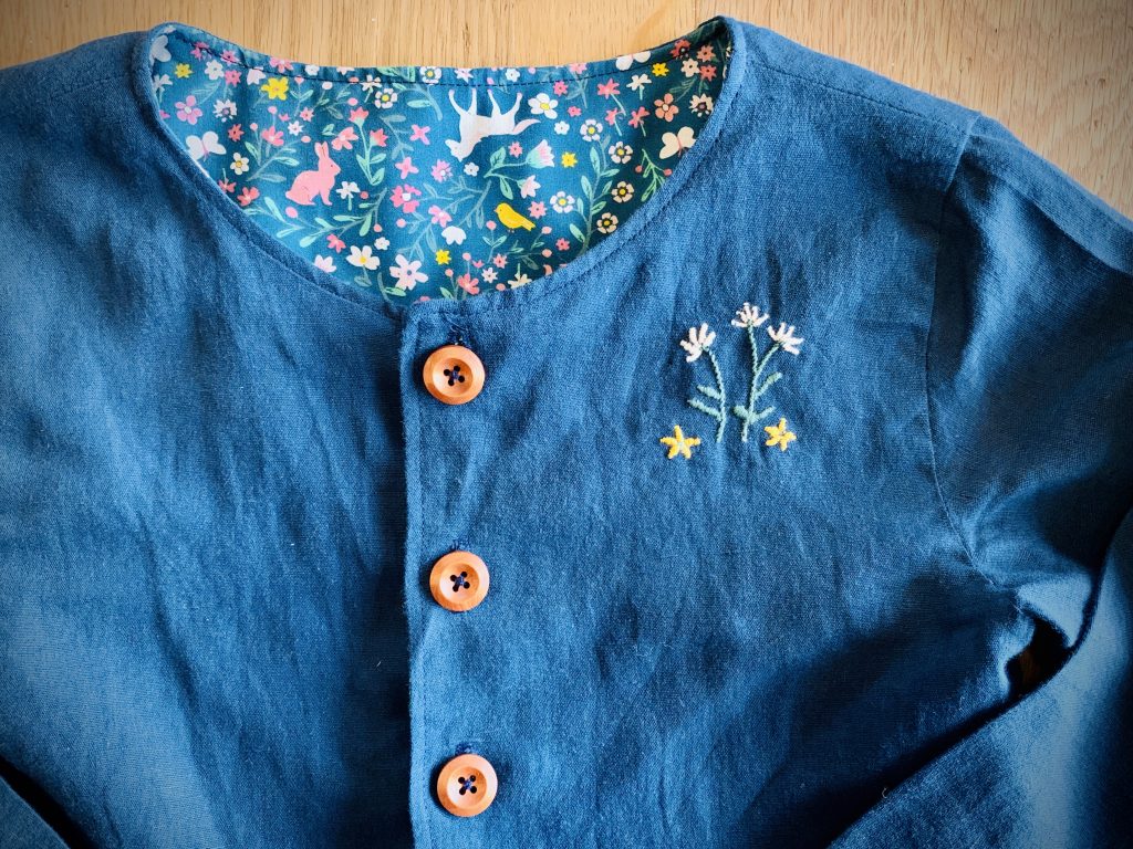 embroidery on Kauri Dress