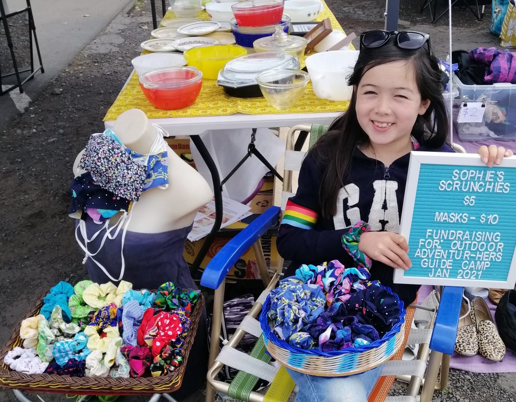 Fundraising with scrunchies