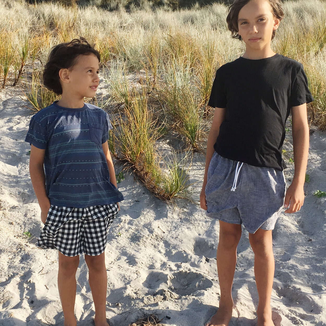 Pai Shorts Sewing Pattern by Below the Kōwhai with faux drawstring