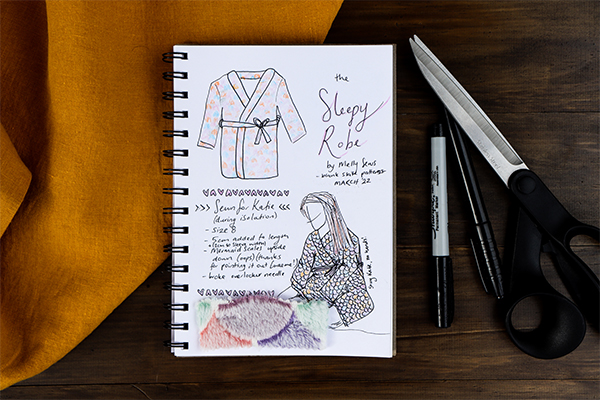 sewing journal sleepy robe