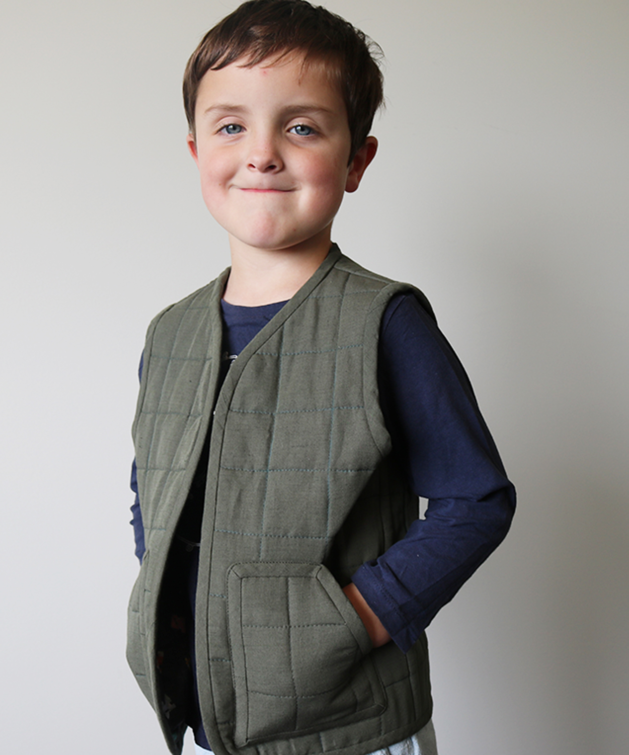 Honu Vest quilted sewing pattern by Below the Kowhai
