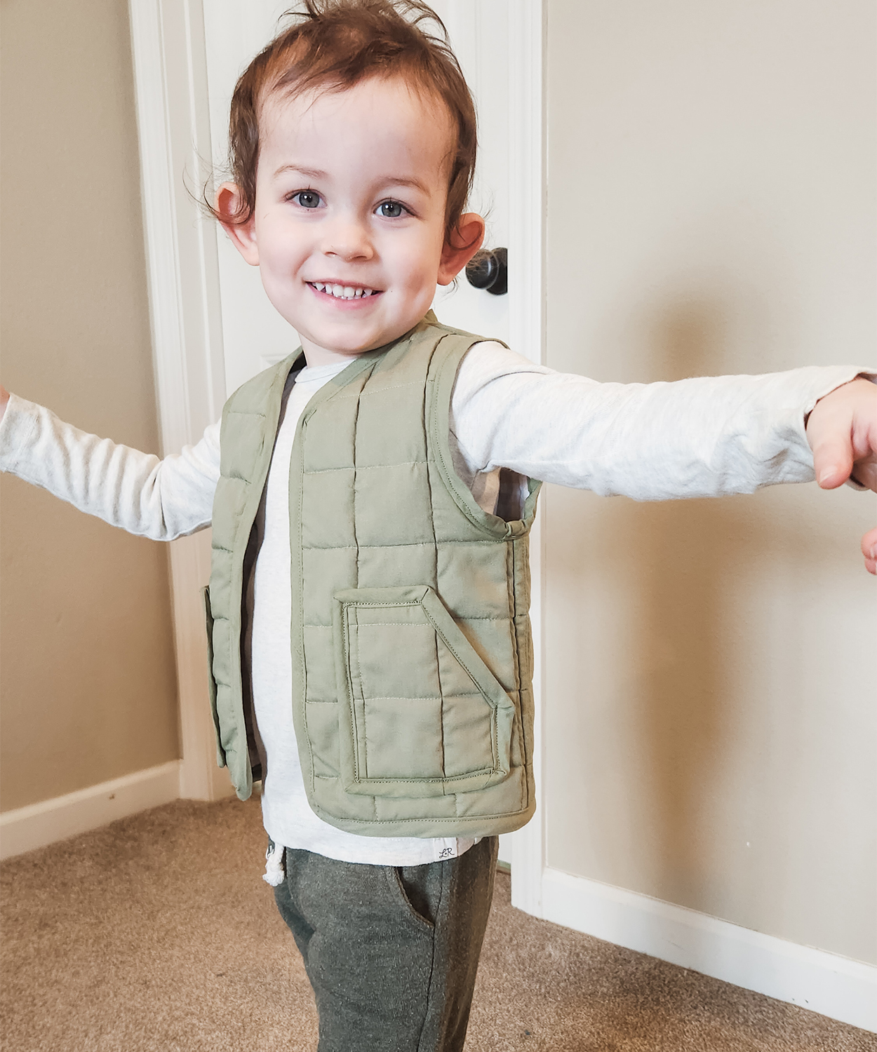 Honu Vest quilted sewing pattern by Below the Kowhai