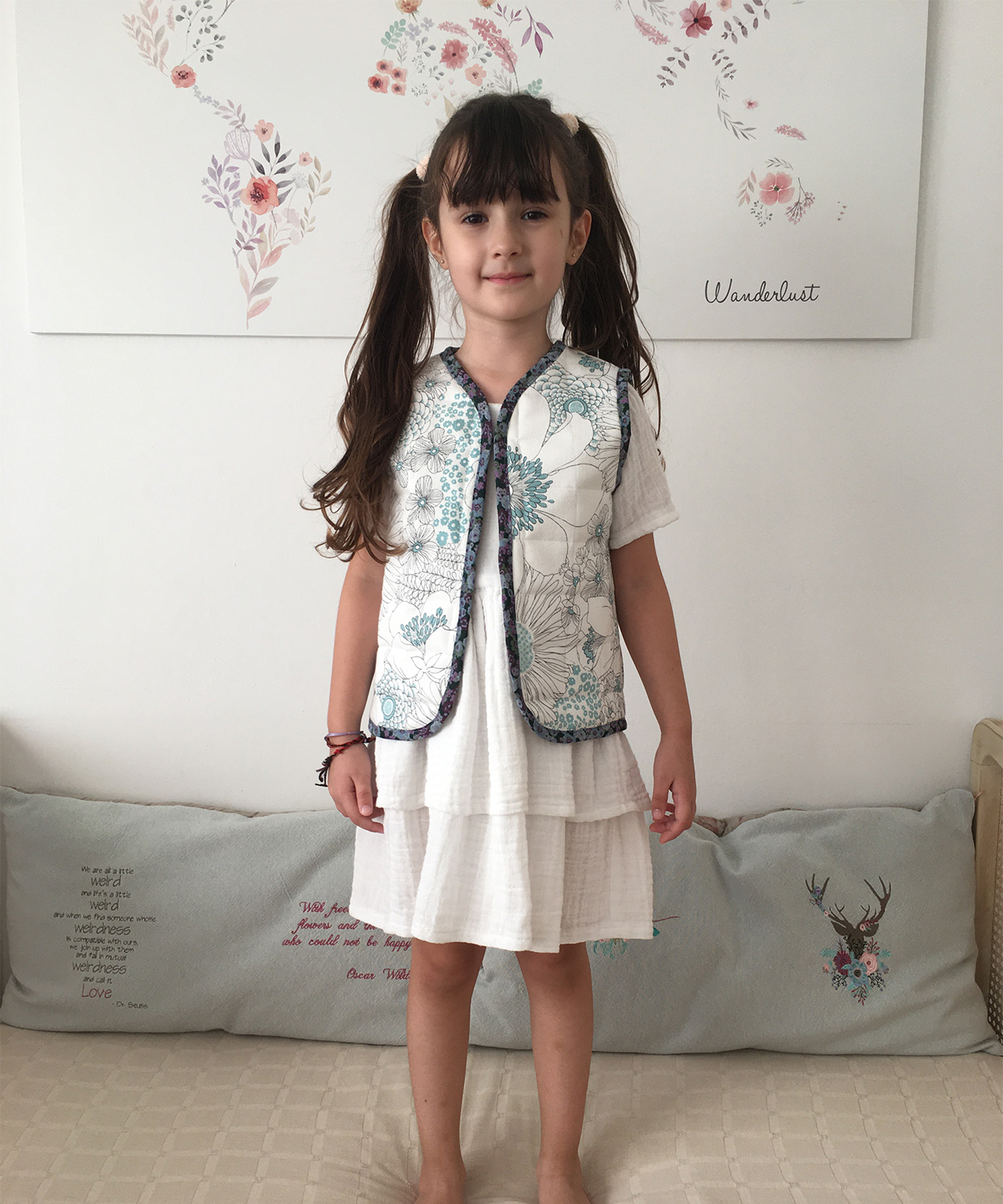 Honu Vest quilted sewing pattern by Below the Kowhai