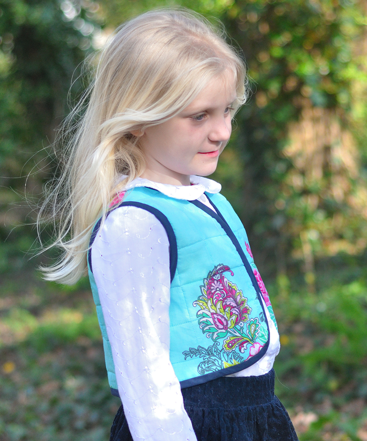 Honu Vest quilted sewing pattern by Below the Kowhai